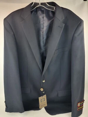 Chaqueta Giorgio Fiorelli Para Hombres Talla 44L Azul Marino Poli Viscosa Mezcla 2BT Ventilación Foto 1 de 4