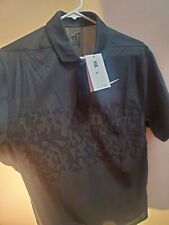 Nike Tiger Woods Golf Polo Dri-FIT ADV Camo Black Shirt Sz Large (DR5327-010)