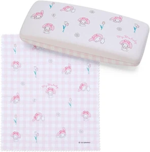 Sanrio My Melody Glasses Case Hard Protector Eyeglass Sunglass w/ Wipe JAPAN - Picture 1 of 3
