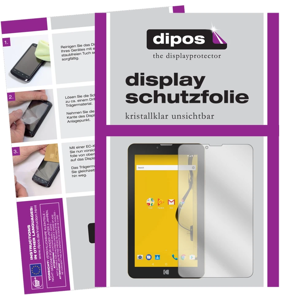 2x Screen Protector for Archos Kodak Tablet 7 Zoll Protection Crystal Clear - Image 1 of 4