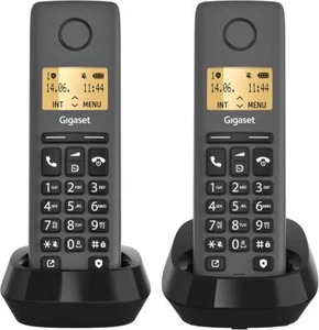 Gigaset Pure 120 Duo schnurlos Anrufschutz ECO DECT beleuchtetes Display hörgerä - Zdjęcie 1 z 5