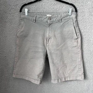 Flint and Tinder Shorts Mens 32 Grey 9" Flat Front Chino Casual Preppy Summer - Picture 1 of 11