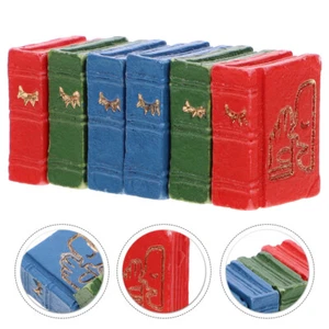 6 Pcs Miniaturbücher Mini-Buch Dekoration Für Puppenhäuser - Photo 1/12