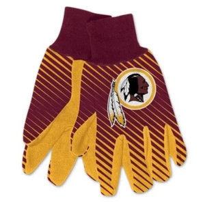 Washington Redskins Two Tone Striped Adult Size Gloves [NEW] NFL Work Scarf Hat - Picture 1 of 1