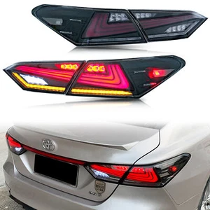 LED Tail Lights for Toyota Camry 2018-2023 Sequential Animation Rear Lamps Clear - Foto 1 di 5