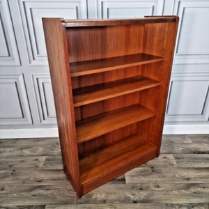 Retro Vintage Teak Wooden Bookcase Book Shelf / Shelves Shelving - Mid Century - Picture 1 of 24