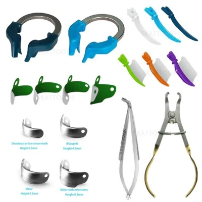 Dental Matrix Bands Ring Palodent V3 Sectional Matrix System Diastema Wedge Kit - Image 1 of 4