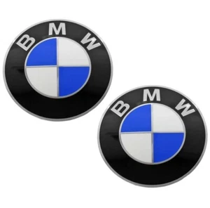 Genuine OEM Set of 2 Wheel Cap Emblems 70 mm For BMW For BMW E30 E34 E36 E39 E60 - Picture 1 of 1