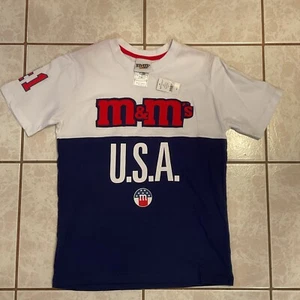 M & M’s World USA kids Size 12 T-Shirt Red, White & Blue - Picture 1 of 9