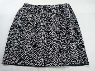 FALDA TERCIOPELO ESTAMPADO ANIMAL LIZ CLAIBORNE (LIZSPORT) Talla 10 Frente Abierto 100% Algodón Foto 1 de 4