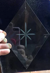 30 - 7" x 5” Engraved Diamond Bevel - Star (Box of 30) - Picture 1 of 1