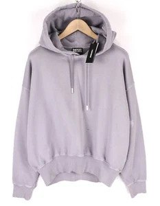DIESEL F-Magdalena Women Hoodie M Purple Washed Hooded Cotton Pullover RRP€175 - Picture 1 of 13