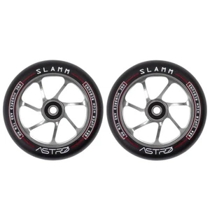 Slamm 110mm Astro Metal Core Stunt Scooter Wheels Titanium Pair - SALE WAS £50 - Picture 1 of 1