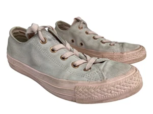 Converse All Star Suede Leather Cream Light Pink Trainers UK 4 EU 36.5 157389C - Picture 1 of 12