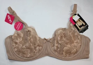 NWT LILY of FRANCE LACE unlined underwire BRA 2177192 BEIGE - Picture 1 of 5