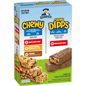 Quaker Chewy Granola Bars, Chewy & Dipps Variety Pack, 58 Count - Picture 1 of 12