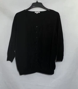 Dress Barn Black cardigan Women 22/24 Cotton/Rayon blend Button Business Casual - Picture 1 of 7