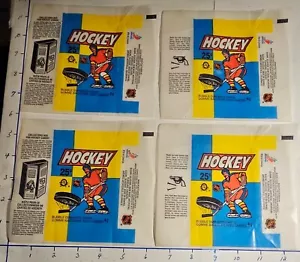 1983-84 O-PEE-CHEE HOCKEY WRAPPERS 2 VON JEDER VARIANTE. (4 insgesamt) sehr guter Zustand - ex - Bild 1 von 1