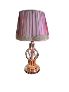 Bronze Color Base with Pink Top Table Lamp - Picture 1 of 6