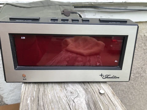 Vintage Sears Tradition Alarm Clock Model #: 47191 Tested + Works Silver MCM Mod Cover