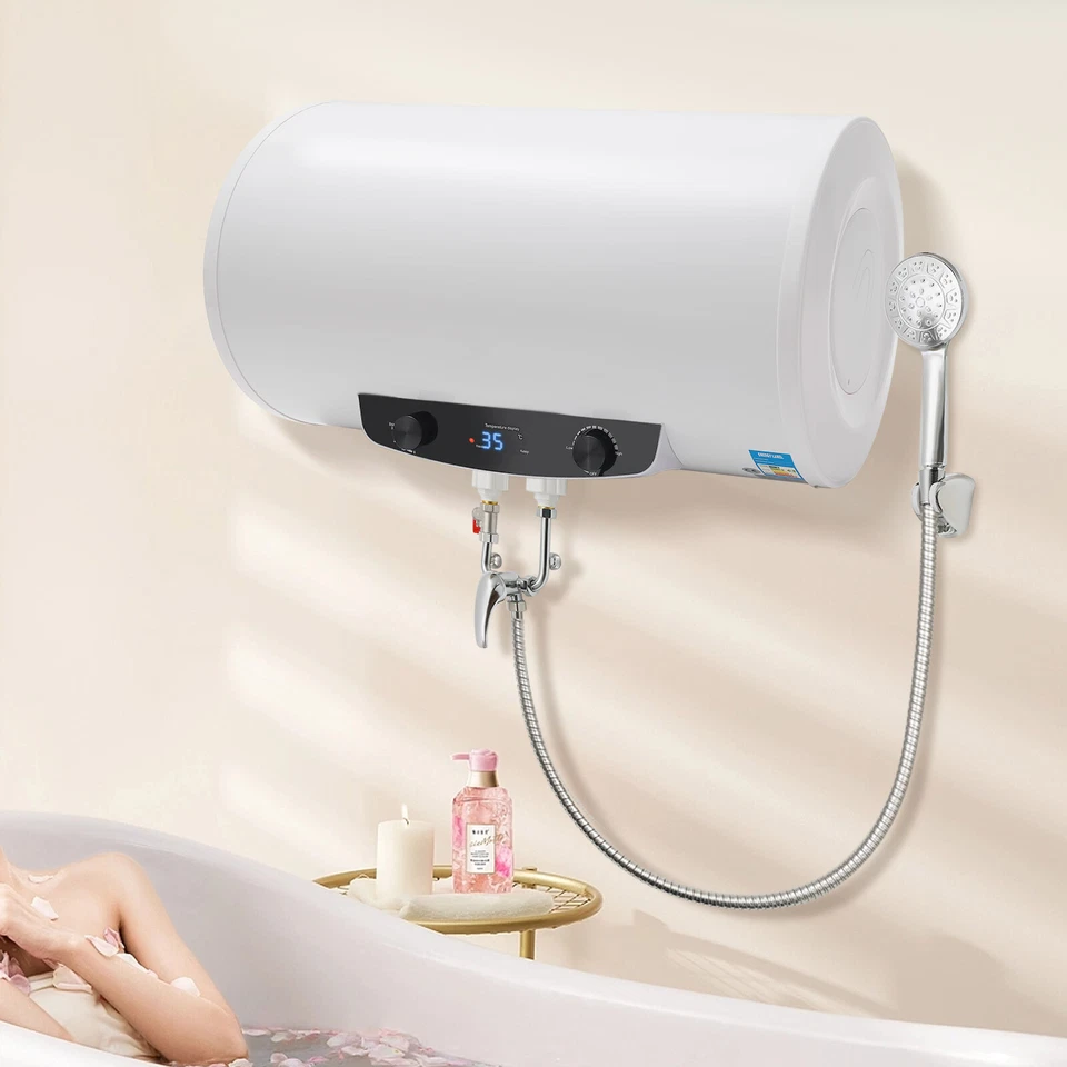 Calentador de agua eléctrico calentador hogar baño ducha tanque de 30 galones Foto 1 de 4