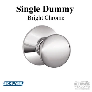 Schlage Door Knob Plymouth F170 Dummy Door Handle Bright Chrome Door Knob - Picture 1 of 1