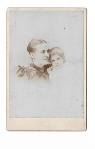 Photo Cabinet Card Mother and Little Daughter ...early 1900s. Very nice - Picture 1 of 2
