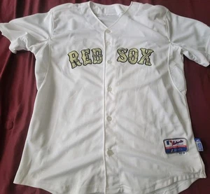 2011 Dustin Pedroia #15 Boston Red Sox tarnfarbenes Trikot Größe M leicht getragen Majestic  - Bild 1 von 4