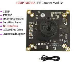 Modulo fotocamera 4K 12MP IMX362 USB2.0 PDAF AF/FF messa a fuoco automatica 15 fps webcam UVC OTG - Foto 1 di 13