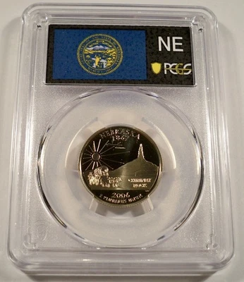 2006-S 25c CLAD PCGS PR70DCAM NEBRASKA QUARTER PROOF DEEP CAMEO PR 70 DC - Image 1 of 4