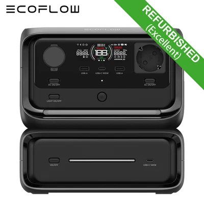 EcoFlow Refurbished RIVER 3 Max Powerstation 600W 572Wh LiFePO4 Solarspeicher - Bild 1 von 4