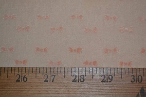 Cotton fabric, vintage lightweight with flocked bows, orange, 44" x 1.5 yards - Picture 1 of 6