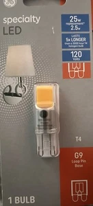 GE LED T4 G9 base Specialty New Light Bulb 25w 120 volts Loop Pin Base (5 Packs) - Picture 1 of 1