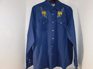 Herren Authentic Western Hemd Youngbloods Pearl Snaps Gr. XL bestickt Sattel - Bild 1 von 5