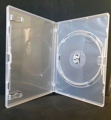 10 X DVD Clear Single Amaray NEW cases With Hinge 14mm PlayStation Xbox Games CD - Image 1 of 2