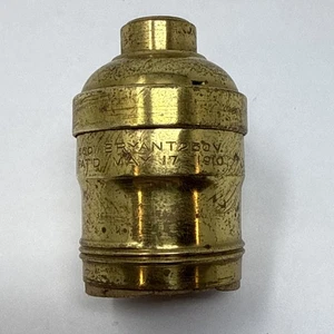 ANTIGUA LÁMPARA DE LATÓN SIN LLAVE BRYANT TOMA DE LUZ REPARACIÓN/RESTAURACIÓN - Imagen 1 de 16