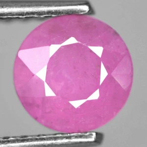 1.00Ct. Natural Gemstone Ruby Pink Round Facet Normal Heated Tanzania Ravishing - Picture 1 of 7