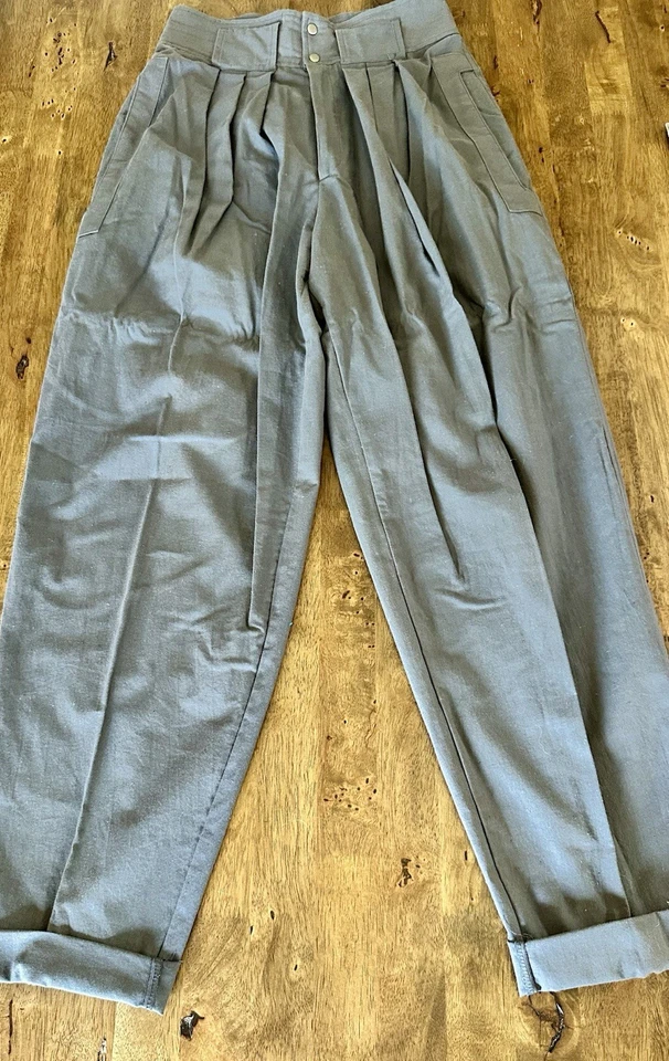 VINTAGE 80S 90S FORENZA HIGH WAIST PARACHUTE BARREL LEG TAPERED PANTS SZ 6 - Image 1 of 4