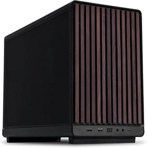 LIAN LI A3 mATX-WD PC Case – Black Wood Front, Mesh Airflow, M-ATX/ITX Support - Picture 1 of 7