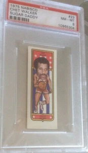 1975 Nabisco Sugar Daddy #23 Chet Walker Bulls POP 6 PSA 8 - Picture 1 of 2