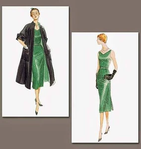 Vestido estampado corte 1950 (1137); talla 42-48 - Imagen 1 de 5
