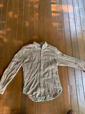 Gitman Vintage Cotton Houndstooth Tweed Shirt size Small MSRP $229 Made in USA - Image 1 of 4