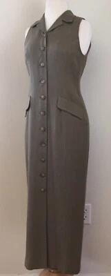 Spenser Jeremy Oatmeal Tweed Sleeveless Classic Fitted Sheath Notched Collar 6P  - Image 1 of 4