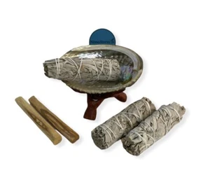 Kit de manchas de tamaño pequeño - carcasa + soporte + salvia + palo santo (1 kit) #JC-211 - Imagen 1 de 3