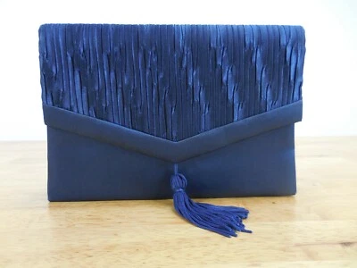 Bolso Bandolera Bolso sin asas Sasha Vintage Azul Noche Bolsos Fiesta Cartera Boda...  Foto 1 de 4