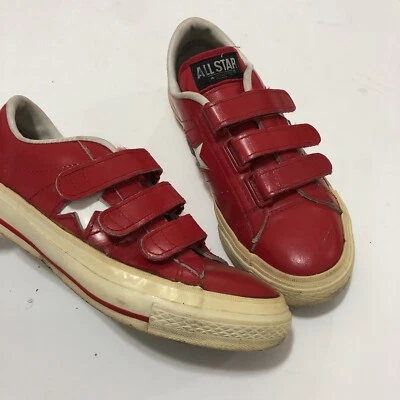 Rare Vintage Converse ALLStar Red Leather Size mens 5.5 womens 7.5 - Image 1 of 4