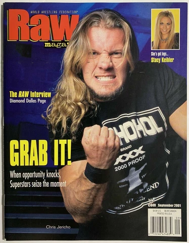 WWF CHRIS JERICHO Raw Wrestling Magazine September 2001 * No Poster or Catalog Cover
