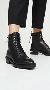 Alexander Wang Andy Hiker Boots Black Leather 37.5 NWOB $695 - Picture 1 of 6