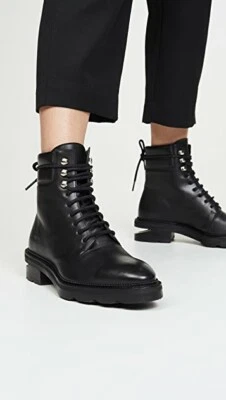 Alexander Wang Andy Botas de Caminante Cuero Negro 37.5 Nuevas Sin Caja $695 Foto 1 de 4