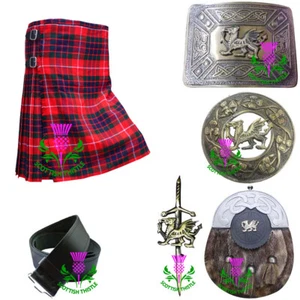 Fraser Of Lovat Tartan Kilt Outfit Set Acrylic Wool Scottish Formal Dress Kit - Picture 1 of 14
